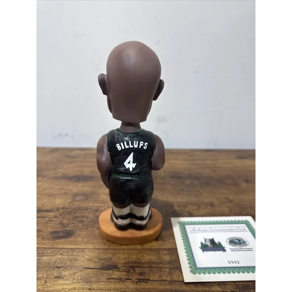 Billups Timberwolves #4 NBA Basketball Bobblehead Black Jersey Figure